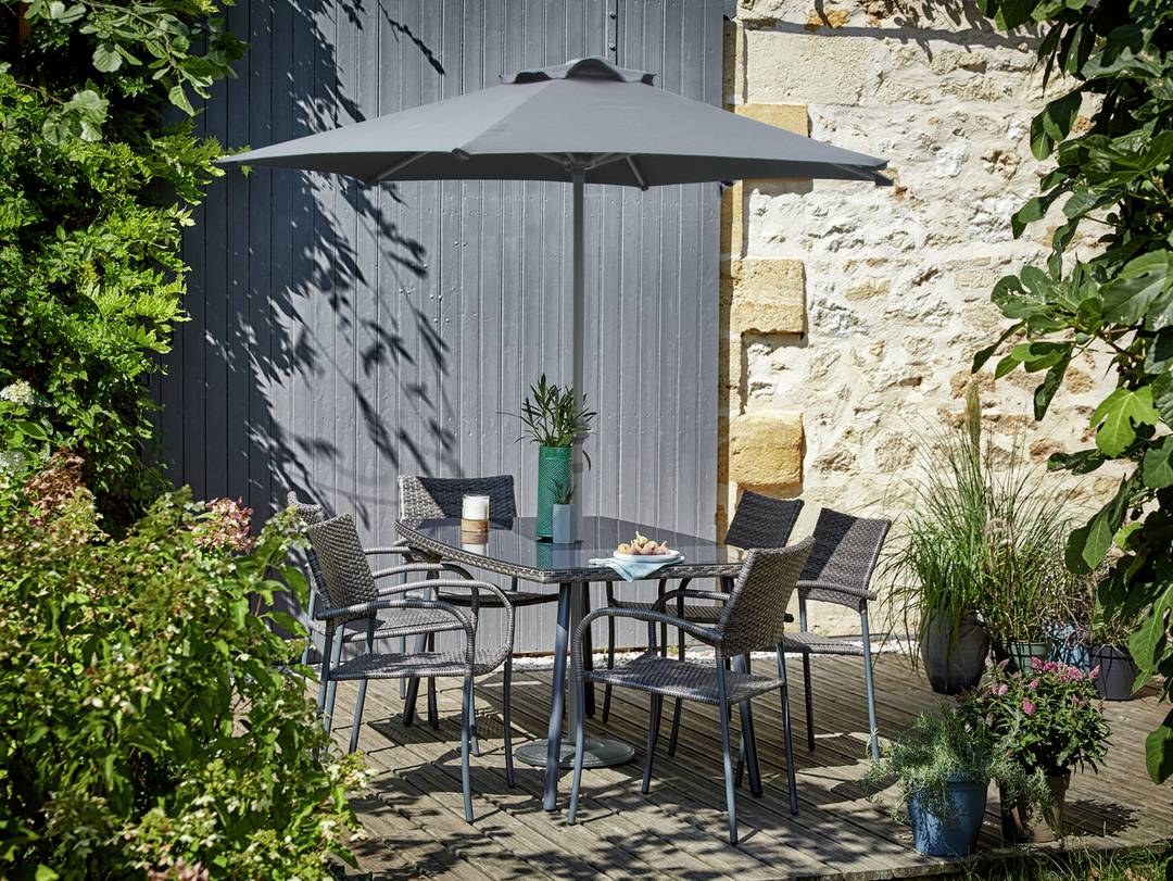 Argos Home Cusco 6 Seater Rattan Effect Patio Set - Grey