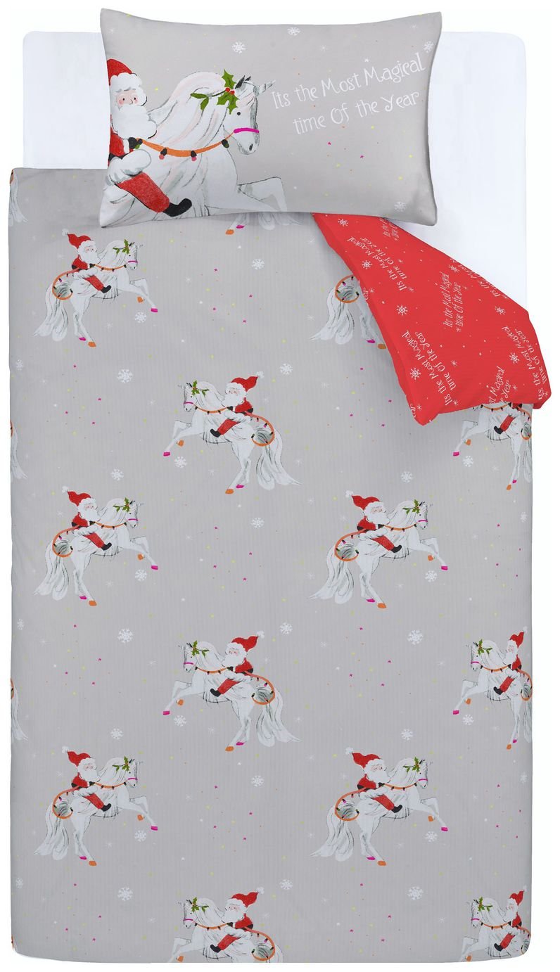 Christmas unicorn outlet duvet set