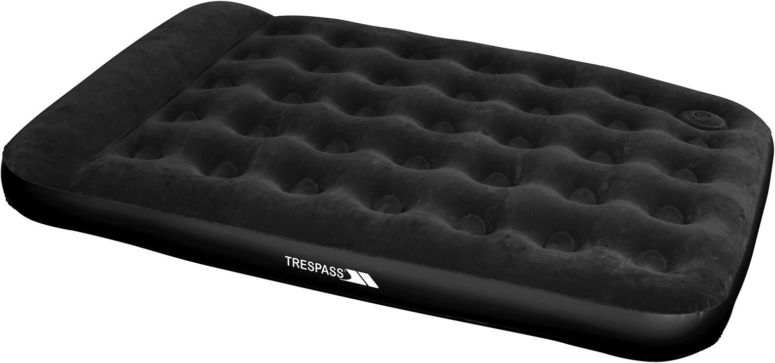 Trespass Double Flocked Air Bed with Foot Pump