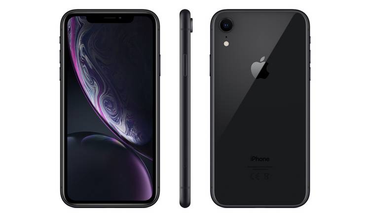 Sim Free iPhone XR 128GB Mobile Phone - Black 0