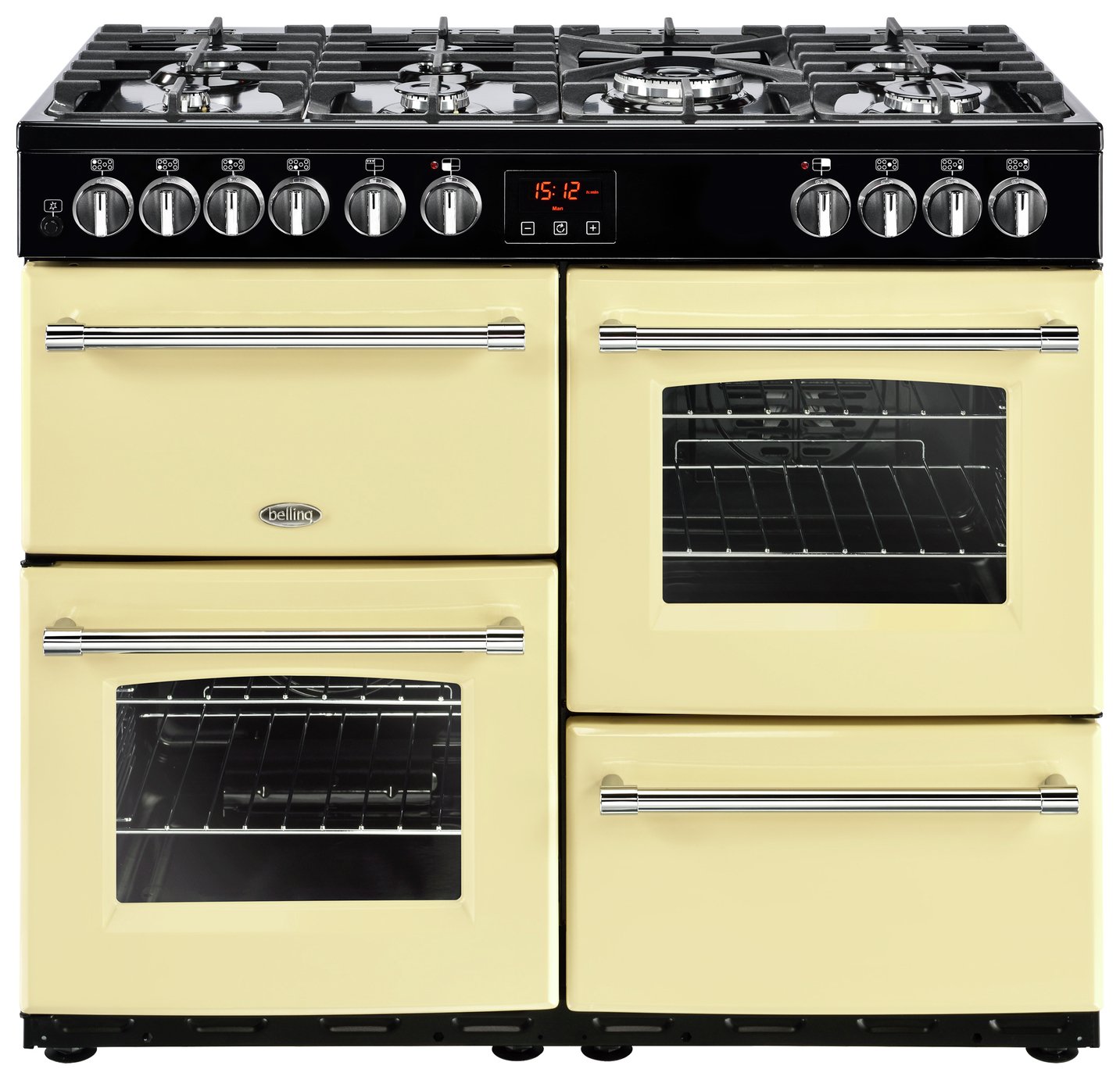 Belling Farmhouse 100G Gas Range Cooker - Cream