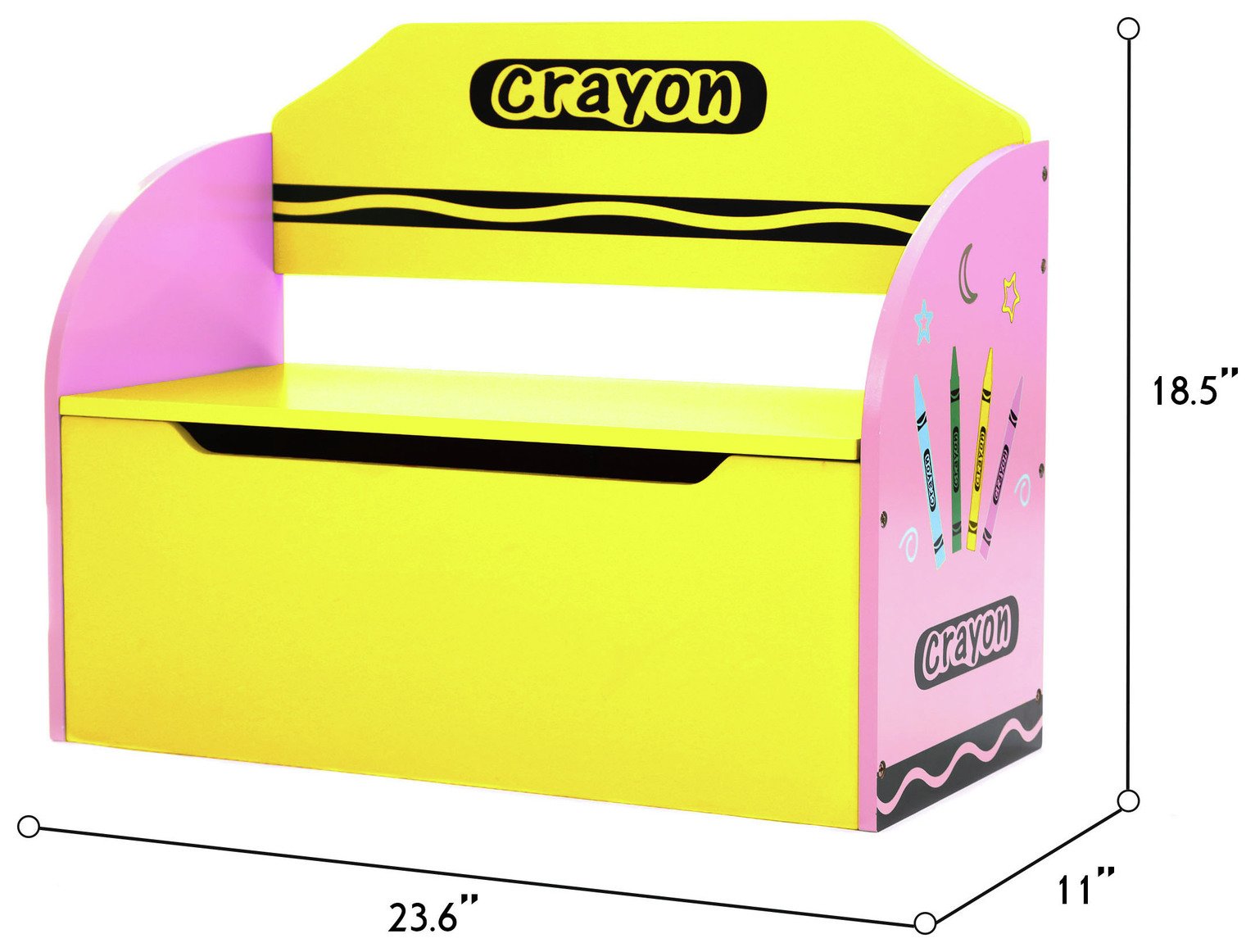 Kiddi Style Pink Crayon Toy Box & Bench Reviews