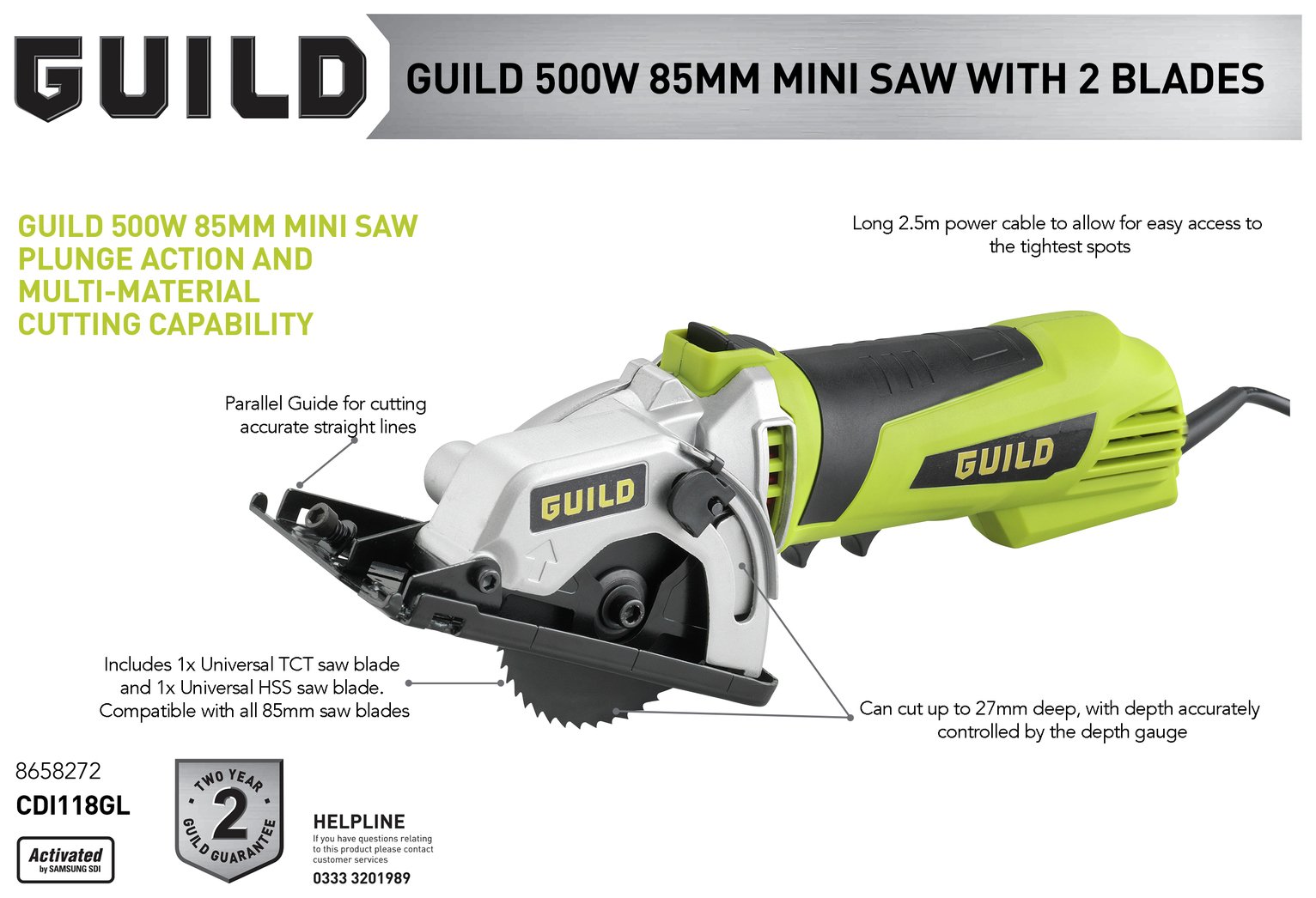 Guild 85mm Compact Plunge Saw Reviews