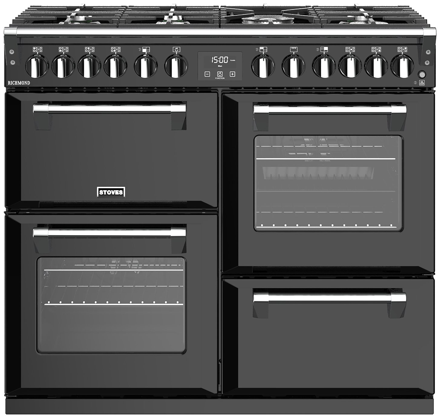 Stoves Richmond S1000DF Dual Fuel Range Cooker - Black