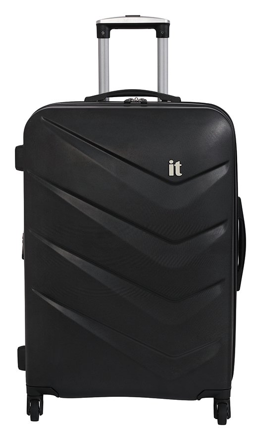 it Luggage Medium Expandable 4 Wheel Hard Suitcase - Black