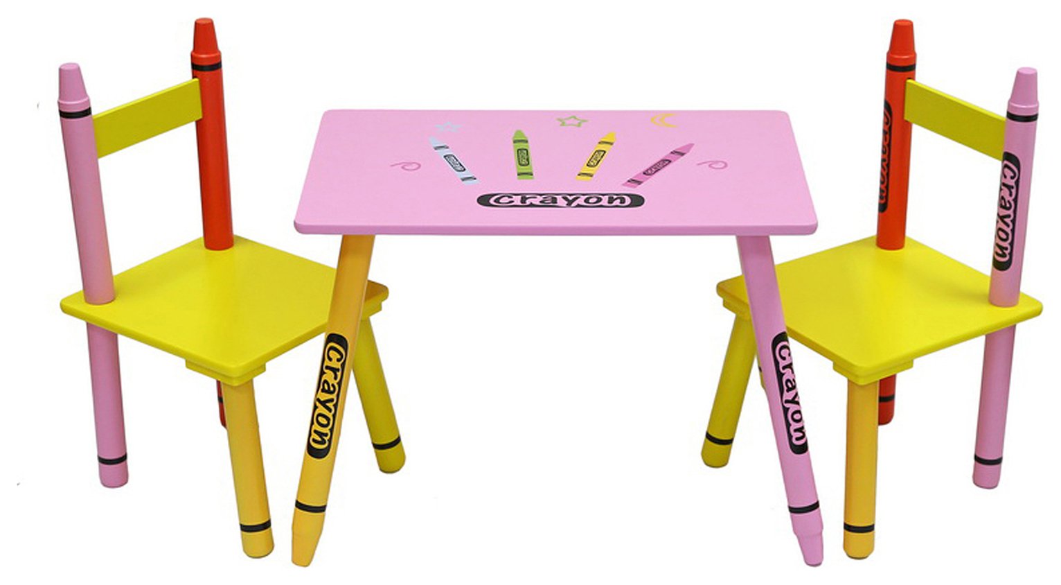 Kiddi Style Pink Crayon Table & Chair Set