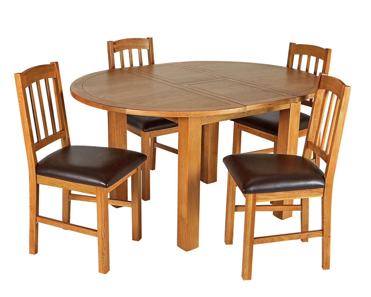 Argos Home Ashwell Oak Veneer Extending Table & 4 Chairs