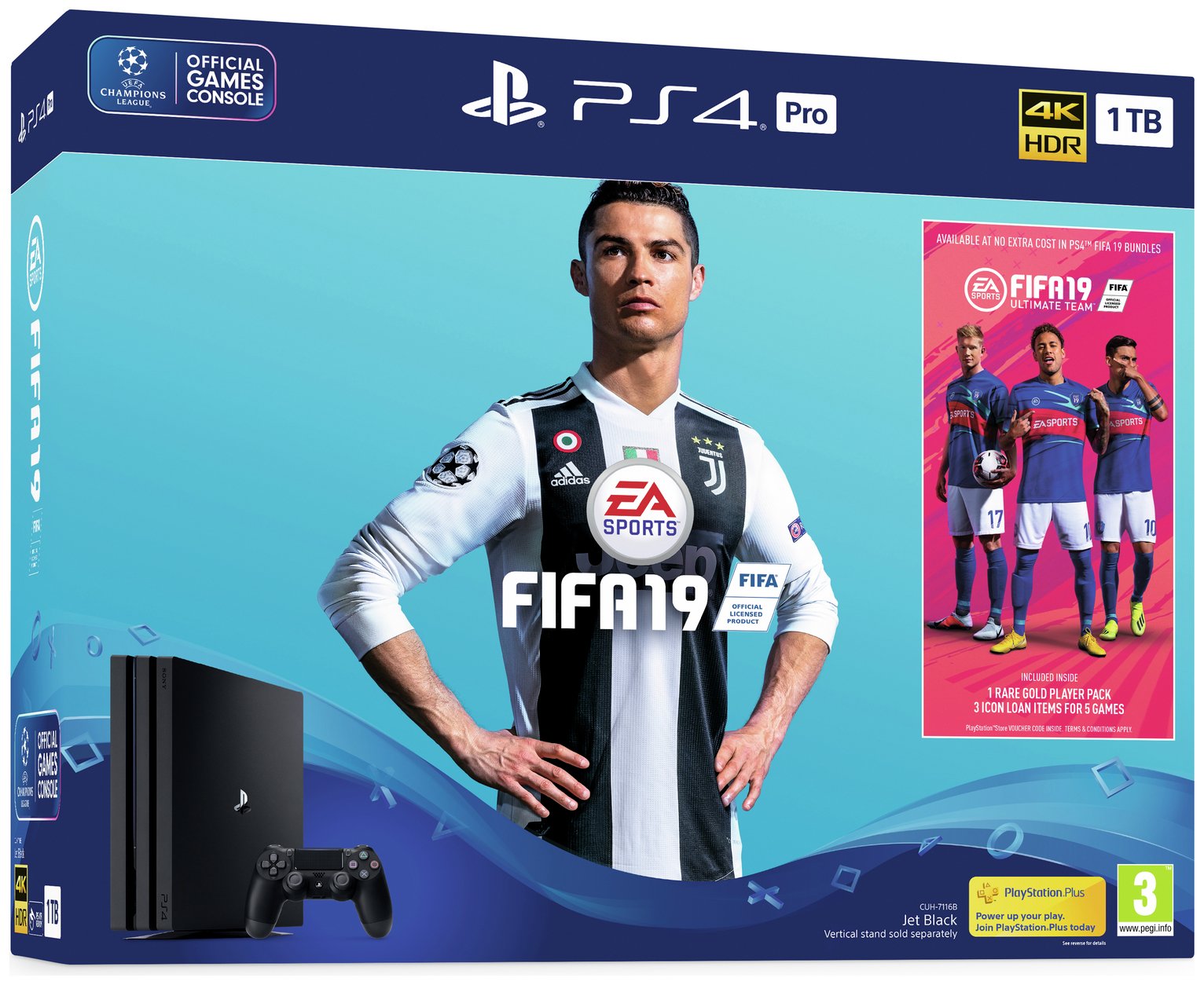 Sony PS4 Pro 1TB Console and FIFA 19 Bundle (8660930) | Argos Price