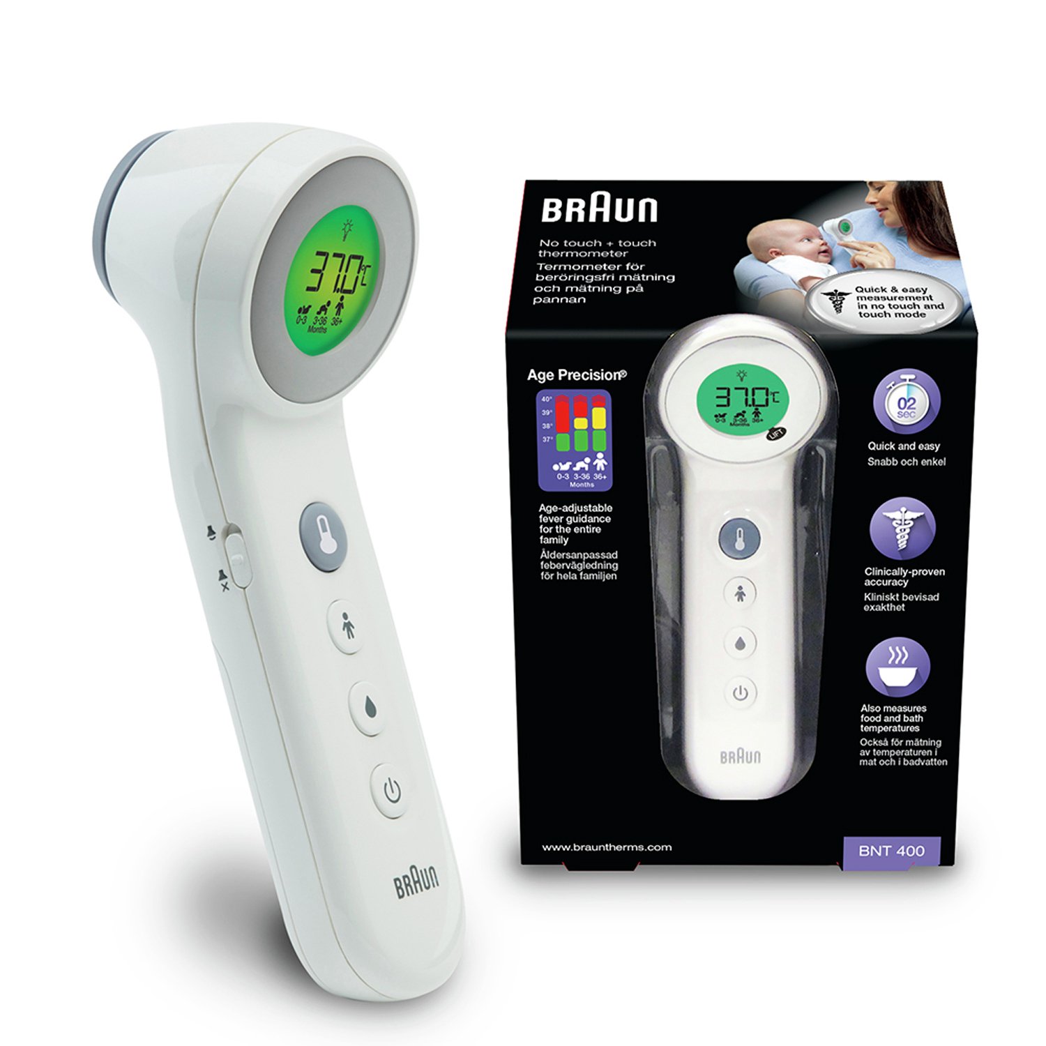 Braun Age Precision 3 in 1 Non Contact Forehead Thermometer