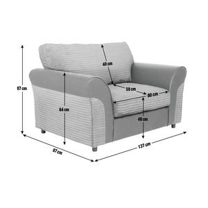 Buy Argos Home Harry Fabric Cuddle Chair Charcoal Armchairs