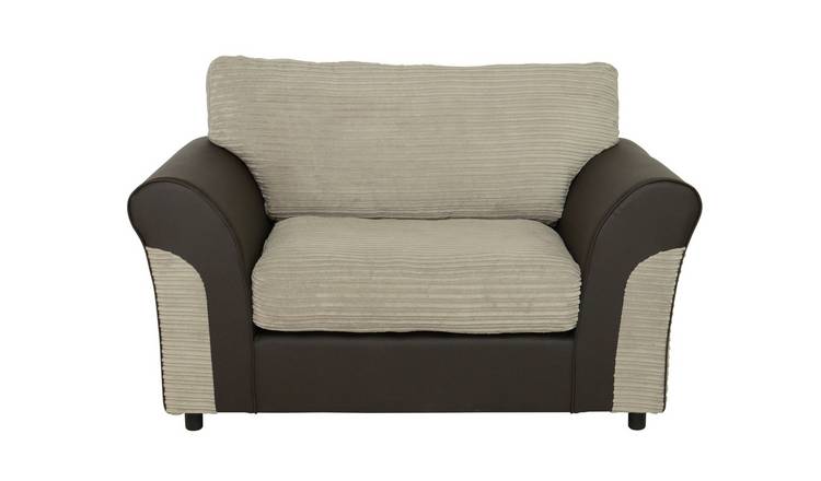 Argos Home Harry Fabric Cuddle Chair - Natural