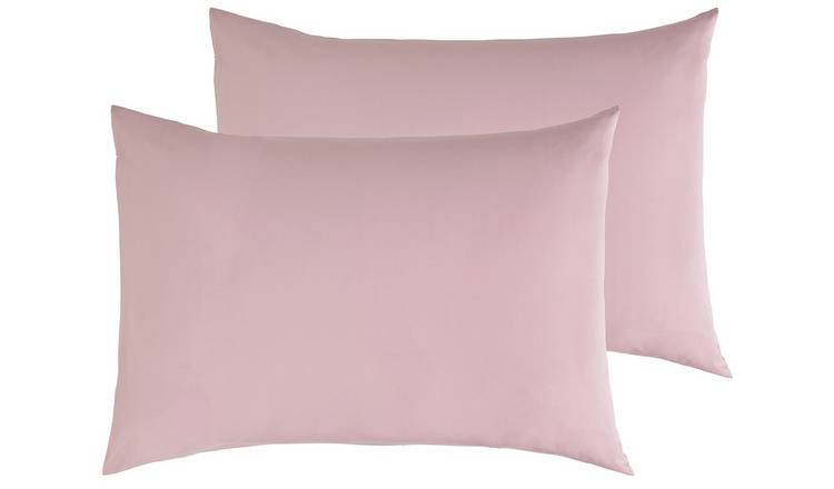Buy Habitat Cotton Rich 180 TC Standard Pillowcase Pair - Blush ...