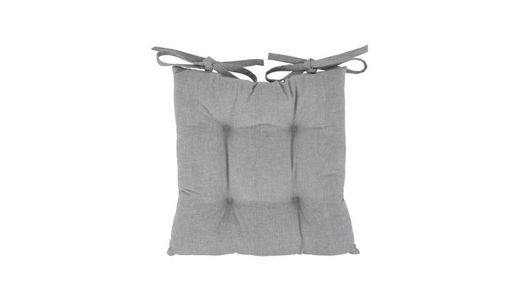 Argos Home Grey Seat Pads - 2 Pack