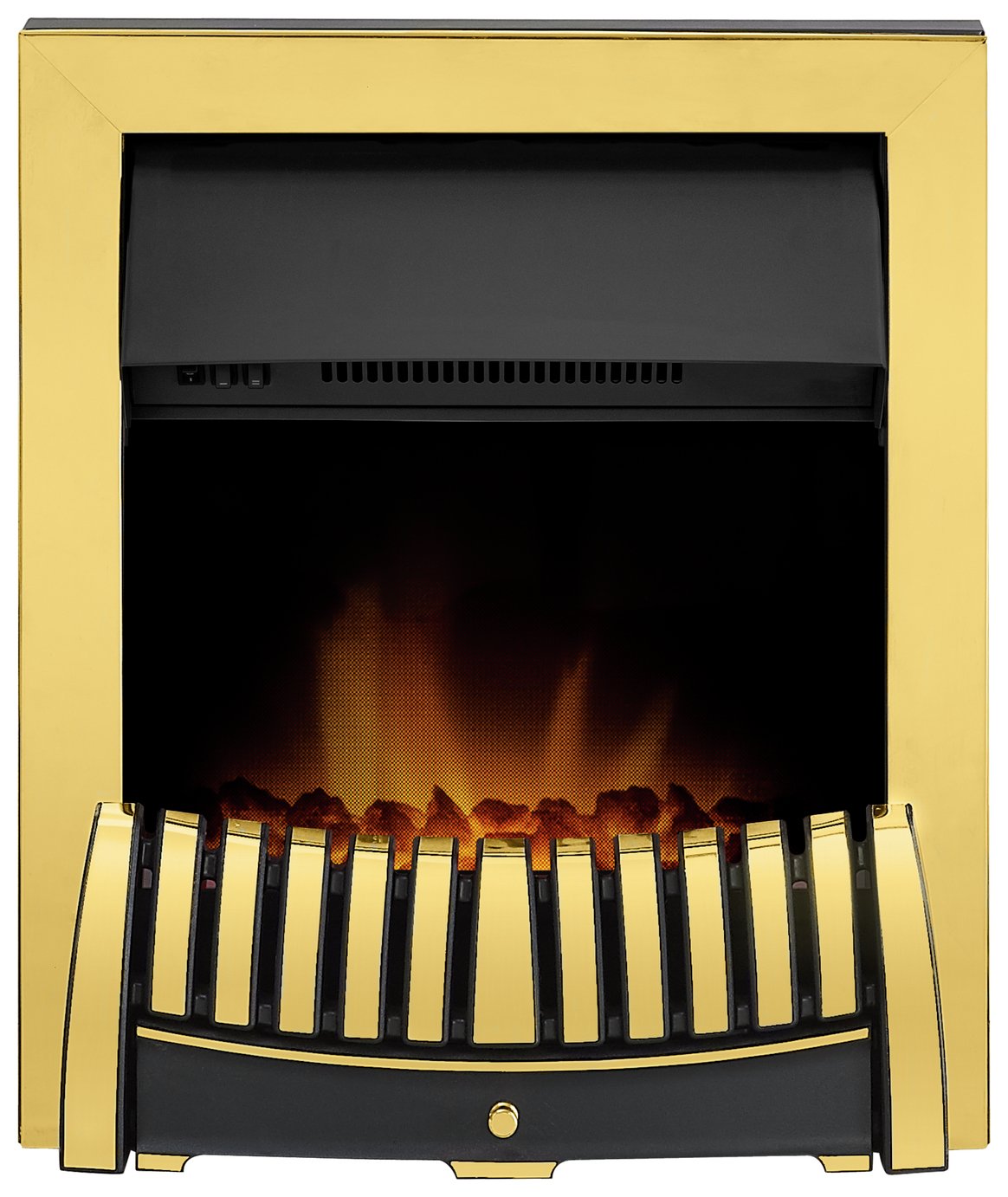 Adam Elise 2kW Electric Inset Fire - Brass