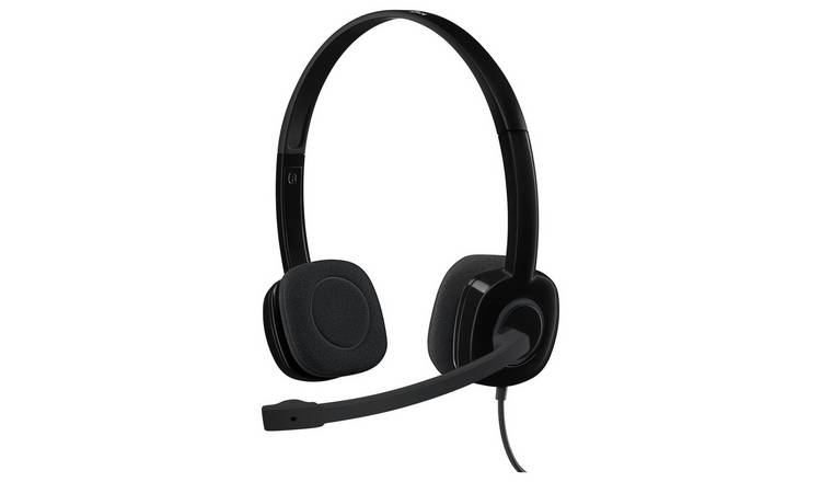 Buy Logitech H151 Stereo PC Headset Black Laptop and PC headsets Argos