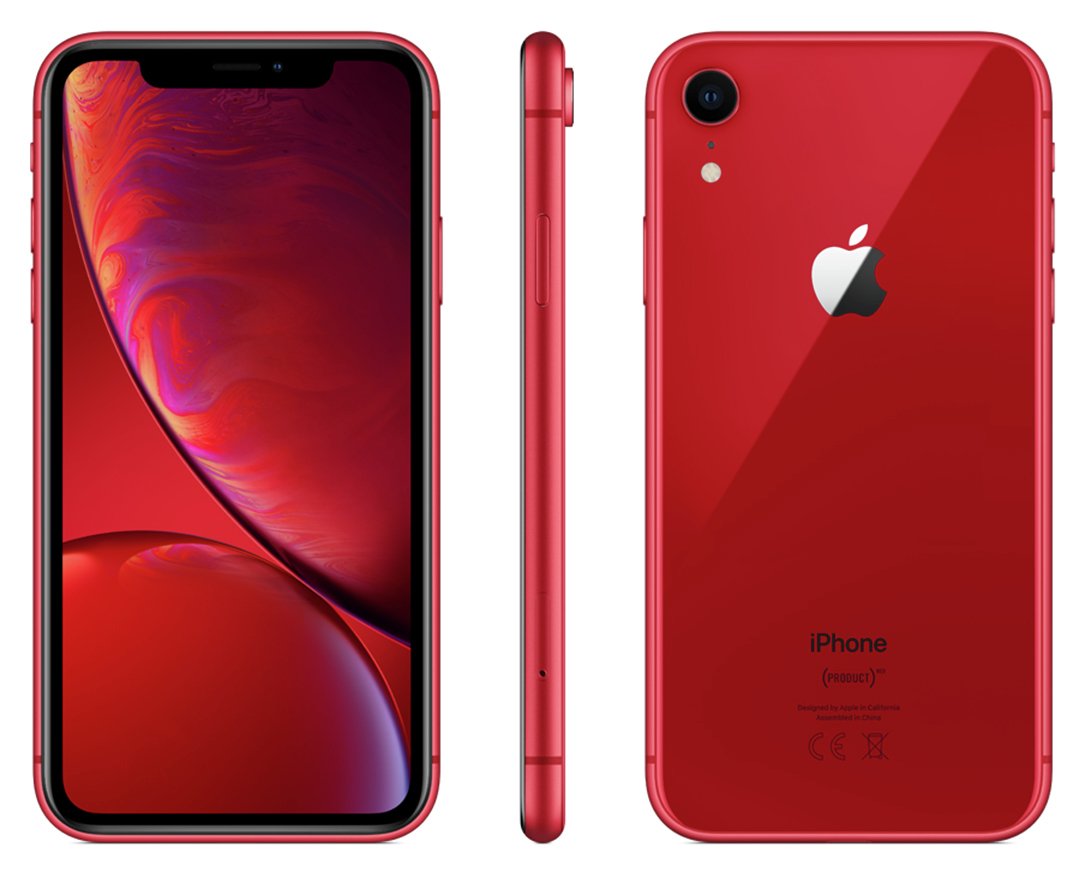 Sim Free iPhone XR 64GB Product Red Mobile Phone (8664376) | Argos