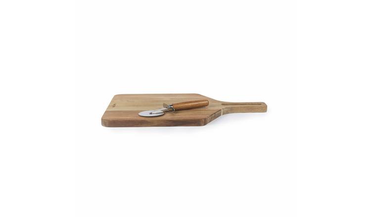 Salter Toronto Acacia Wood Pizza Board & Cutter Set