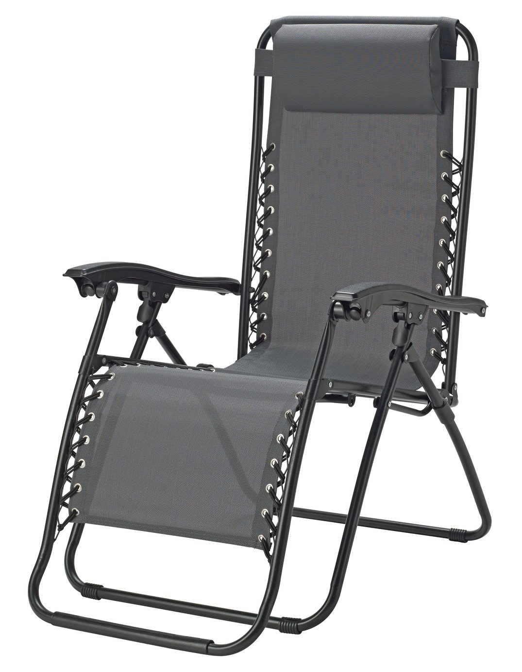 Argos Home Metal Set of 2 Sun Lounger Chairs - Grey