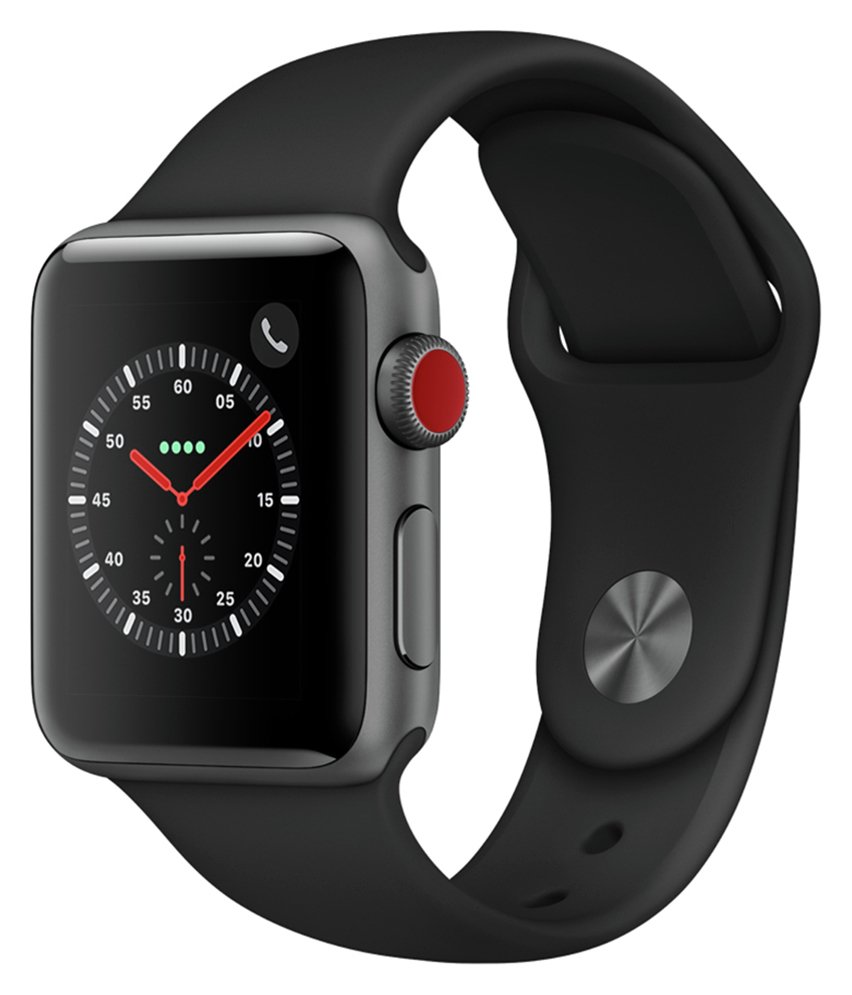 Apple Watch S3 2018 Cellular 38mm - S Grey/ Black Sport Band