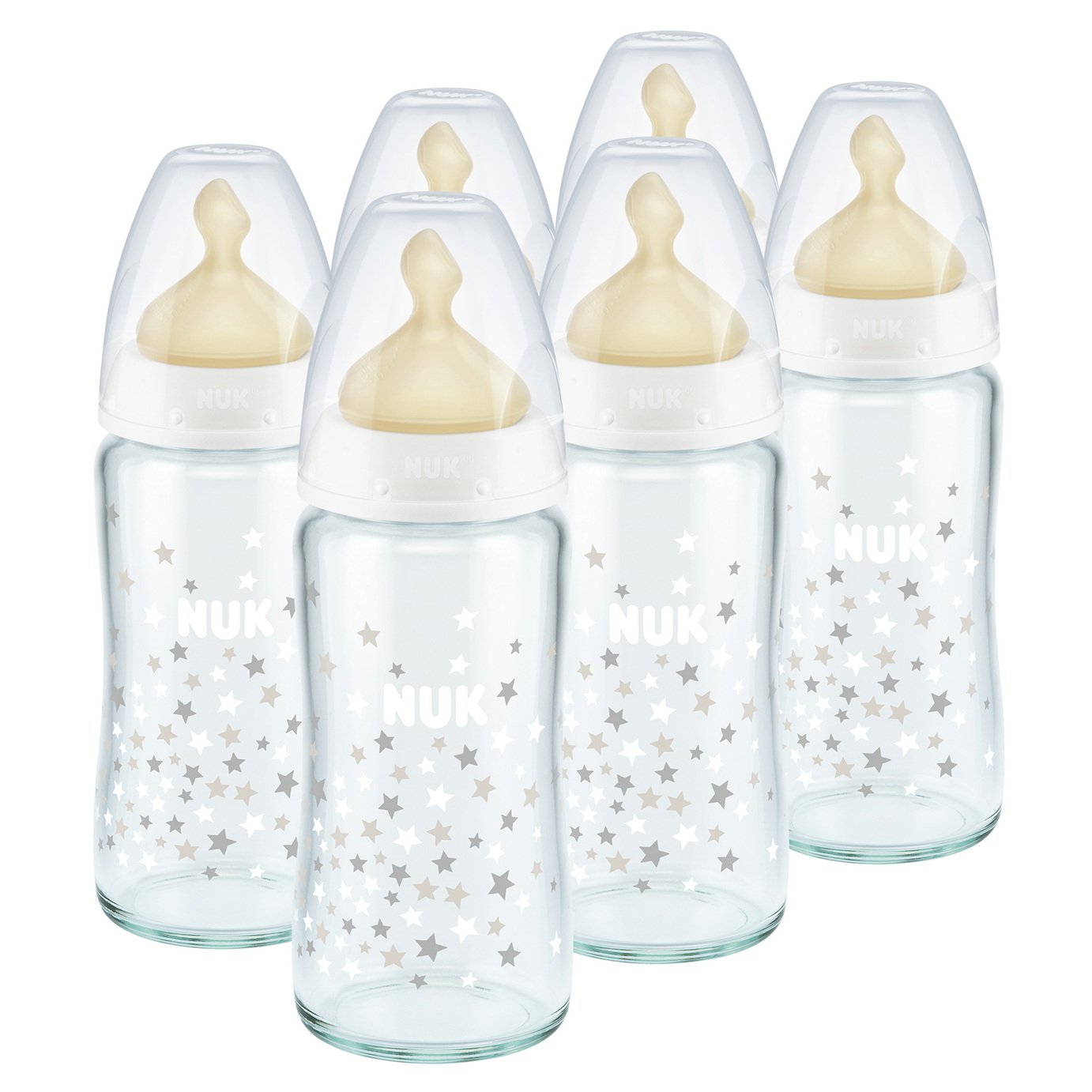 NUK 6 FC 240ml Glass Bottle Latex Teat Review