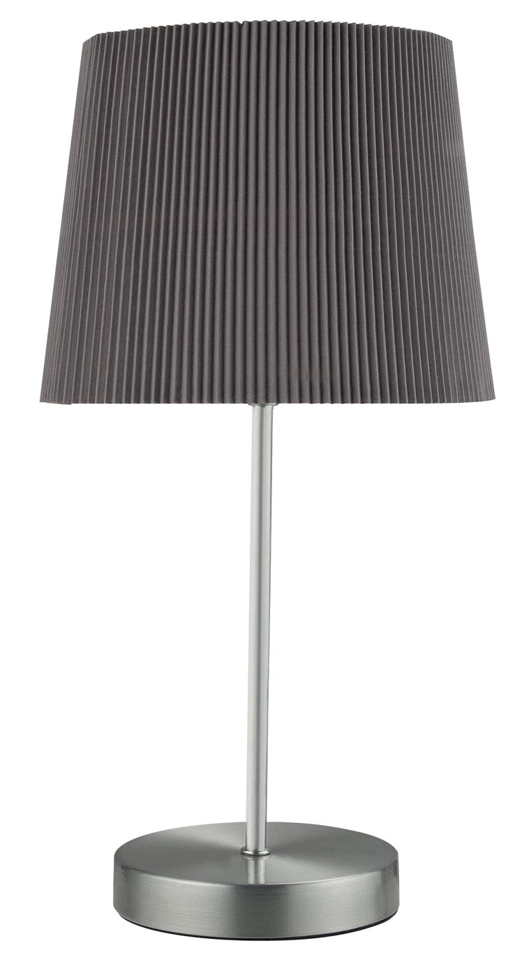 Argos Home Plia Grey Tapered Micropleat Table Lamp