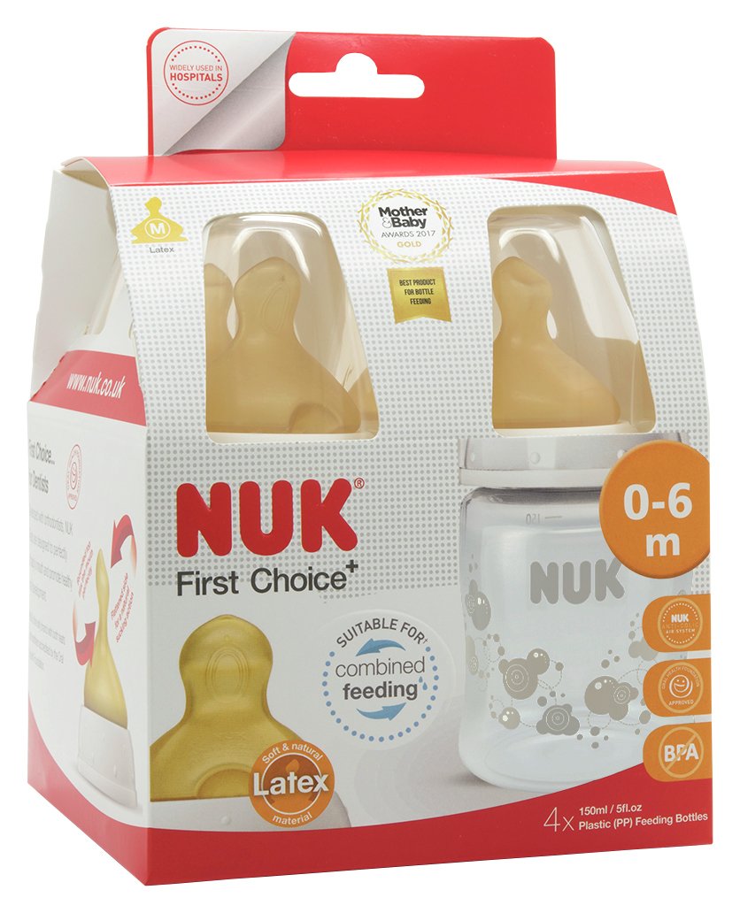 nuk 300ml bottles latex teat