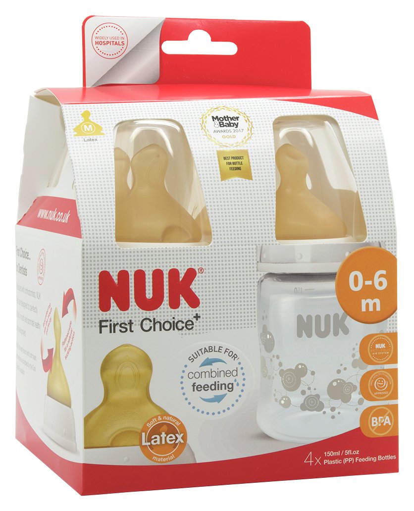 nuk 300ml bottles latex teat