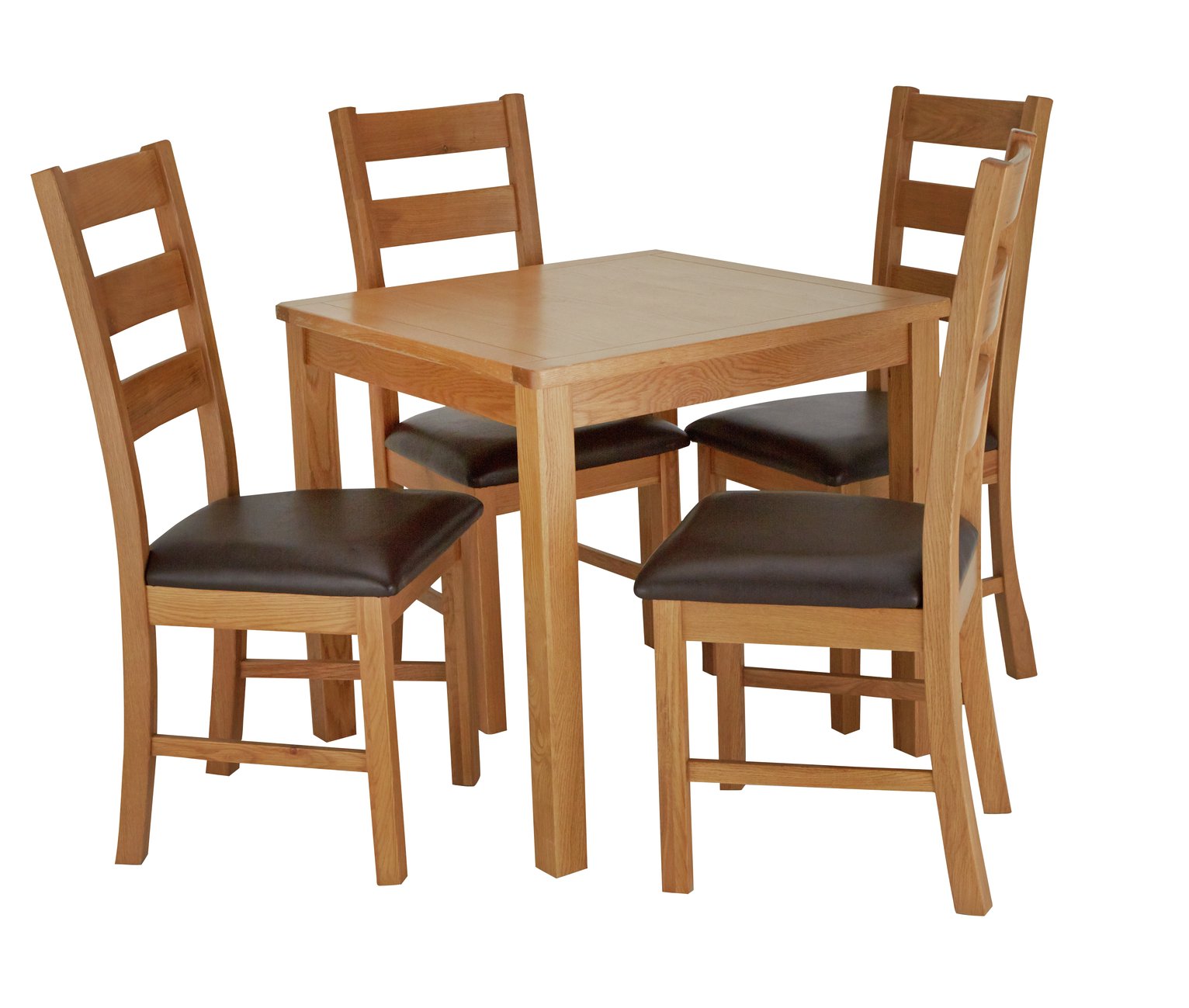 Argos Home Ashwell Oak Veneer Table & 4 Farmhouse Chairs