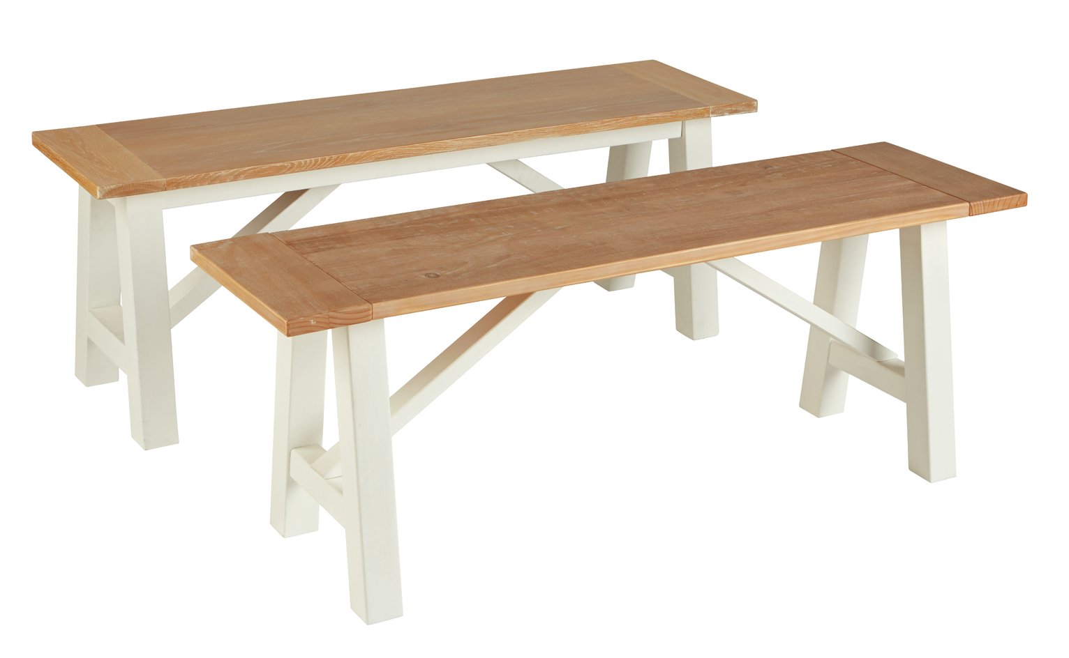 Argos Home Farmhouse Pair of Dining Benches Review