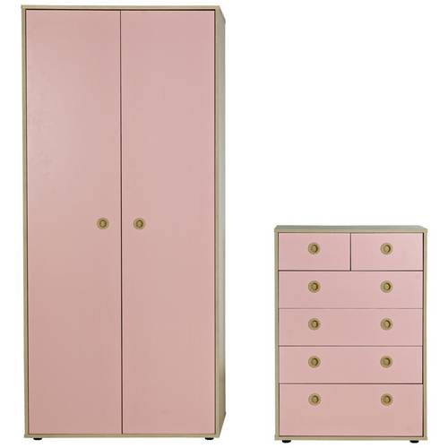 Buy Argos Home Camden 3 Piece 2 Door Wardrobe Set Pink Acacia Kids Bedroom Furniture Sets Argos