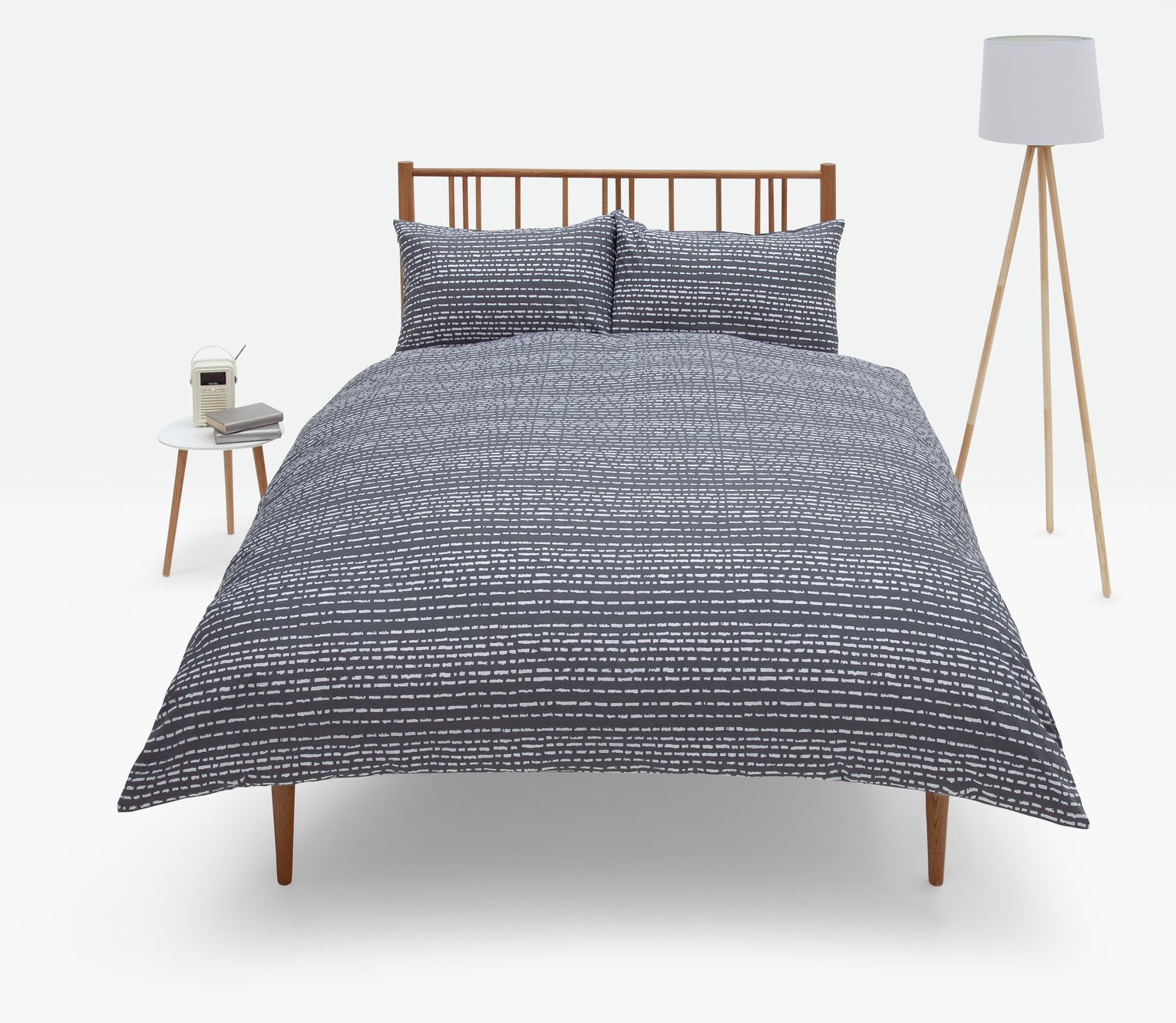 Argos Home Grey Dash Print Bedding Set Review