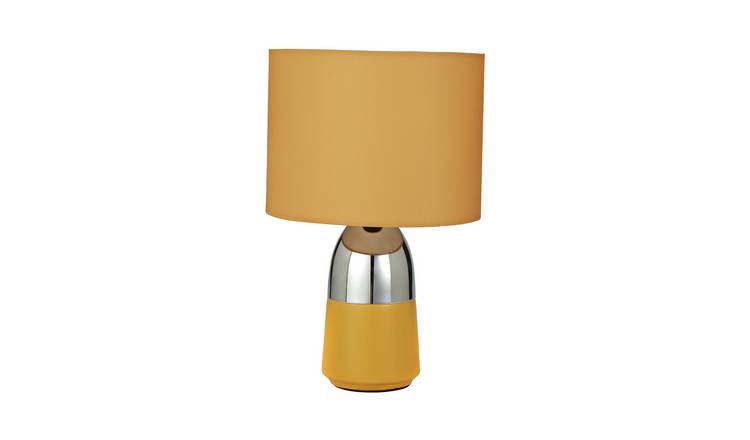 Buy Argos Home Duno Mustard Chrome Touch Table Lamp