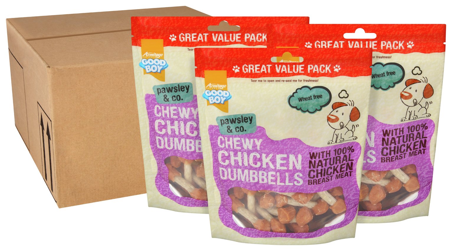 Good Boy Chicken Dumbbells 350g x 3