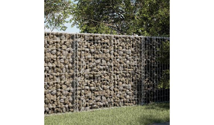 Walplus Stainless Steel Gabion Basket - Silver - 100 x 50 x 100 cm
