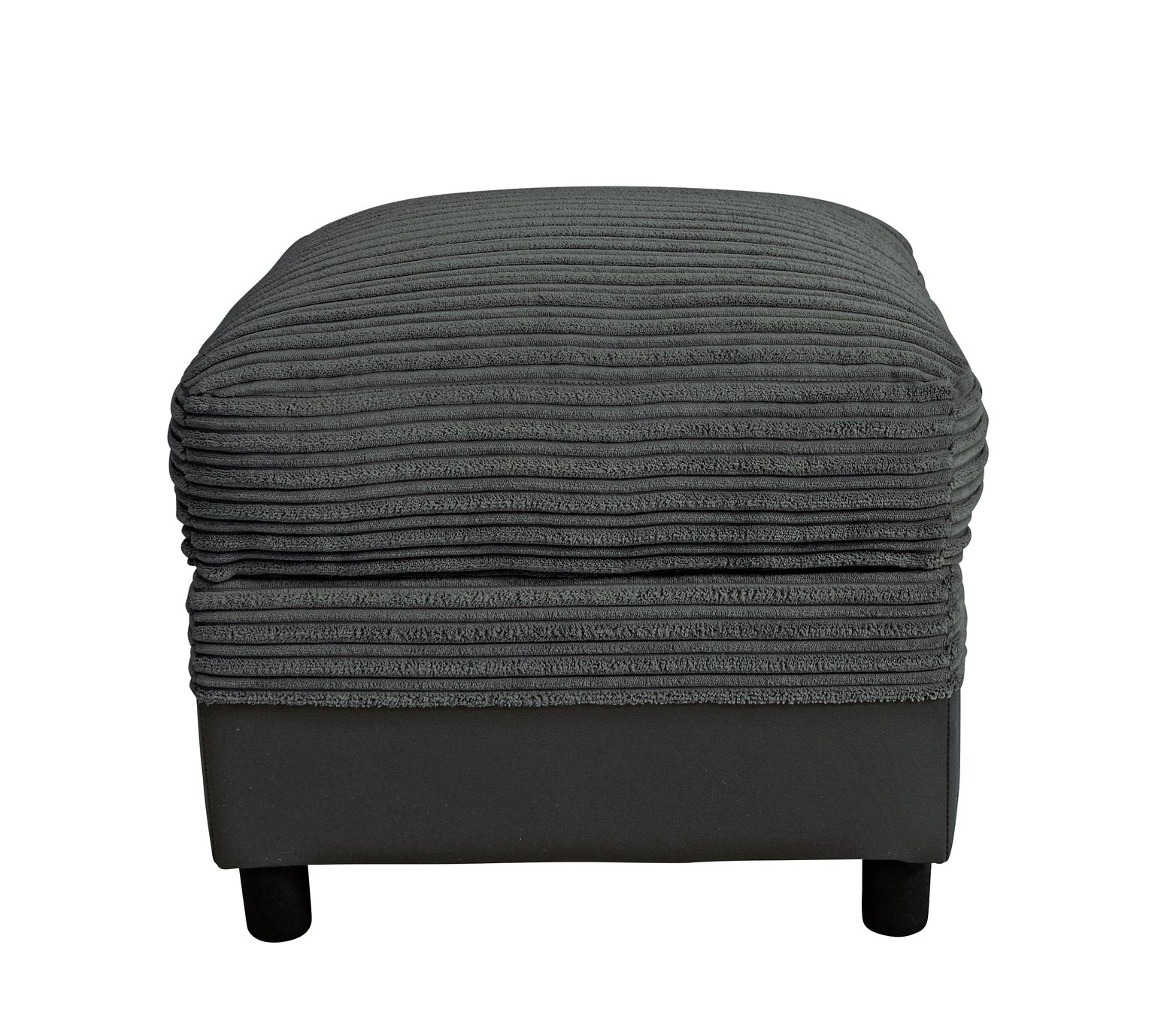 Argos Home Harry Fabric Storage Footstool - Charcoal