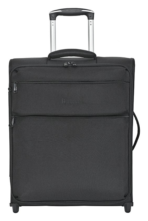 IT Luggage 2 Wheel Soft Cabin Suitcase - Black