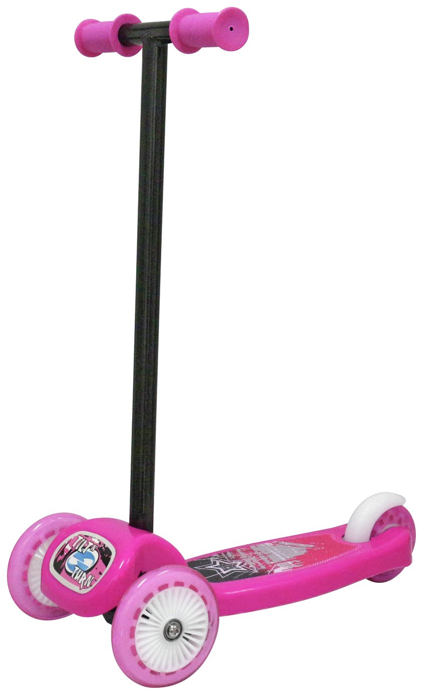 chad valley tilt and turn folding scooter pink