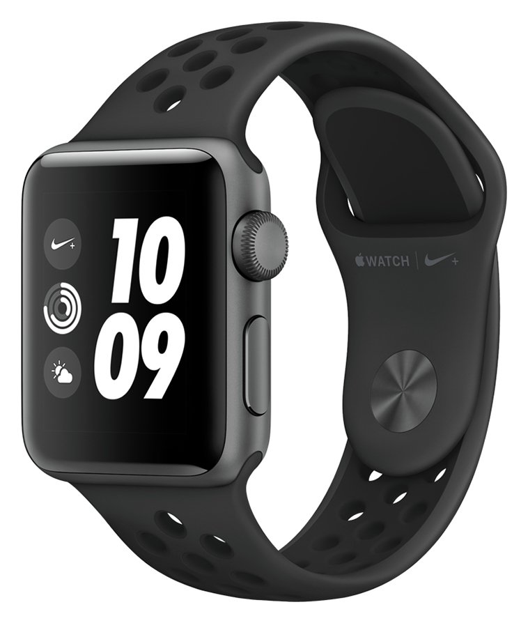 Buy Apple Watch Nike+ S3 2018 GPS 38mm - Grey Alu / Black Band | Fitness  and activity trackers | Argos