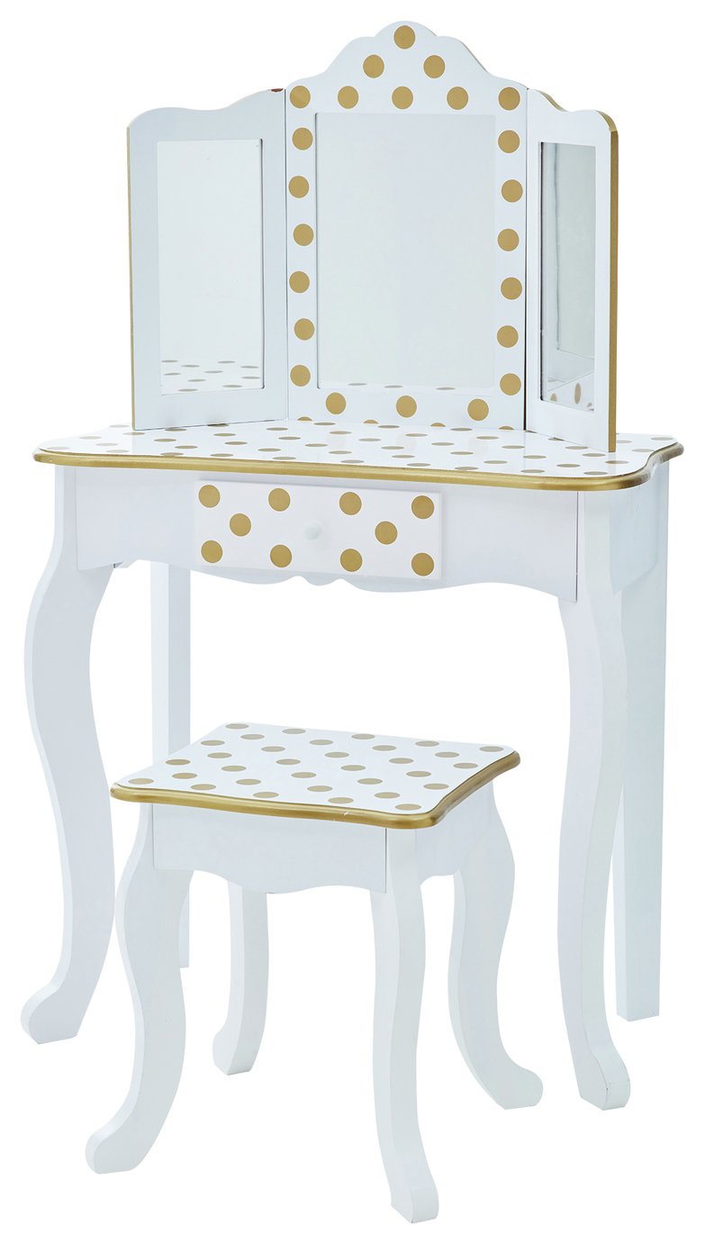 Teamson Kids Gisele Gold Polka Dot Vanity Table & Stool review