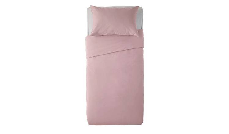 Buy Habitat Plain Blush Pink Bedding Set Single Duvet cover sets