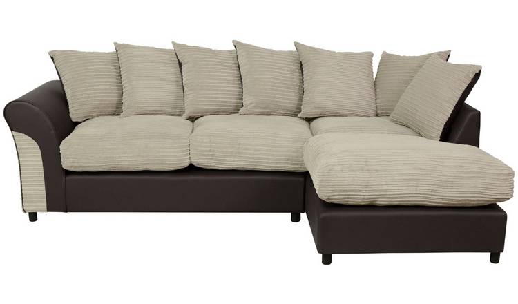 Argos wooden corner online sofa