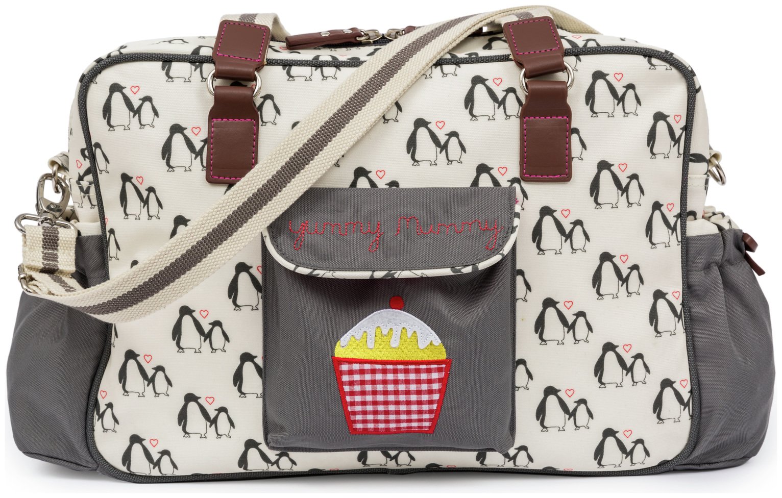 Pink Lining Yummy Mummy Bag - Penguin Love