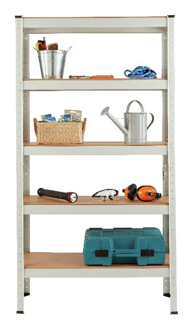 Argos Home 5 Tier Grey Steel Heavy Duty Garage Shelving Unit