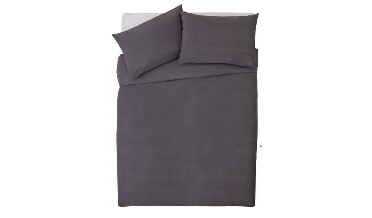 Habitat Cotton Rich 180 TC Plain Charcoal Bedding Set-Double