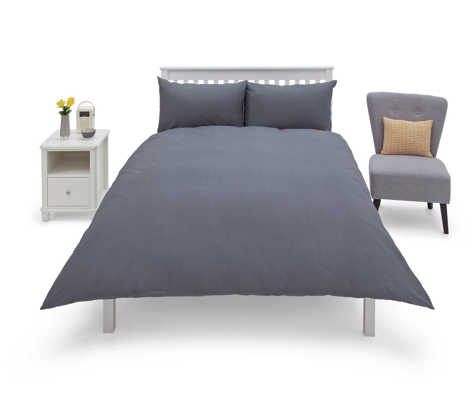 Argos Home Charcoal Cotton Rich Bedding Set Reviews