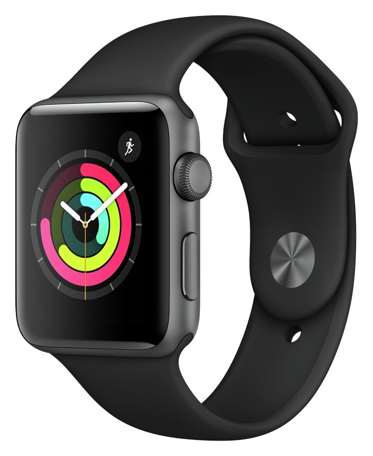 apple watch space grey black sport band