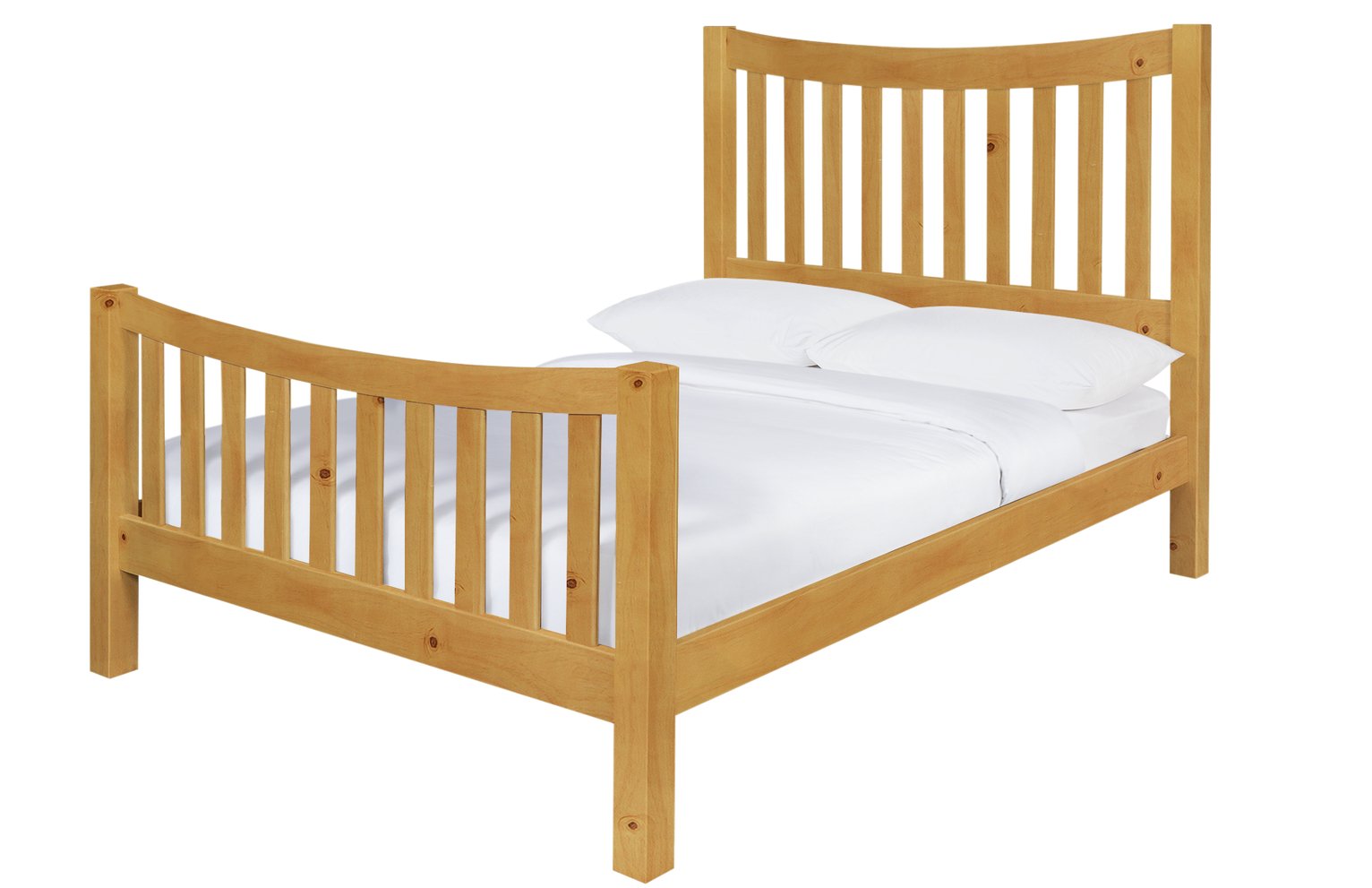 Argos Home Rowan Oak Stain Kingsize Bed Frame