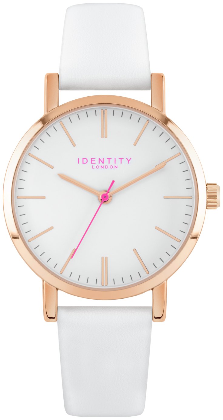 Identity London Ladies Rose Gold White Leather Strap Watch Review