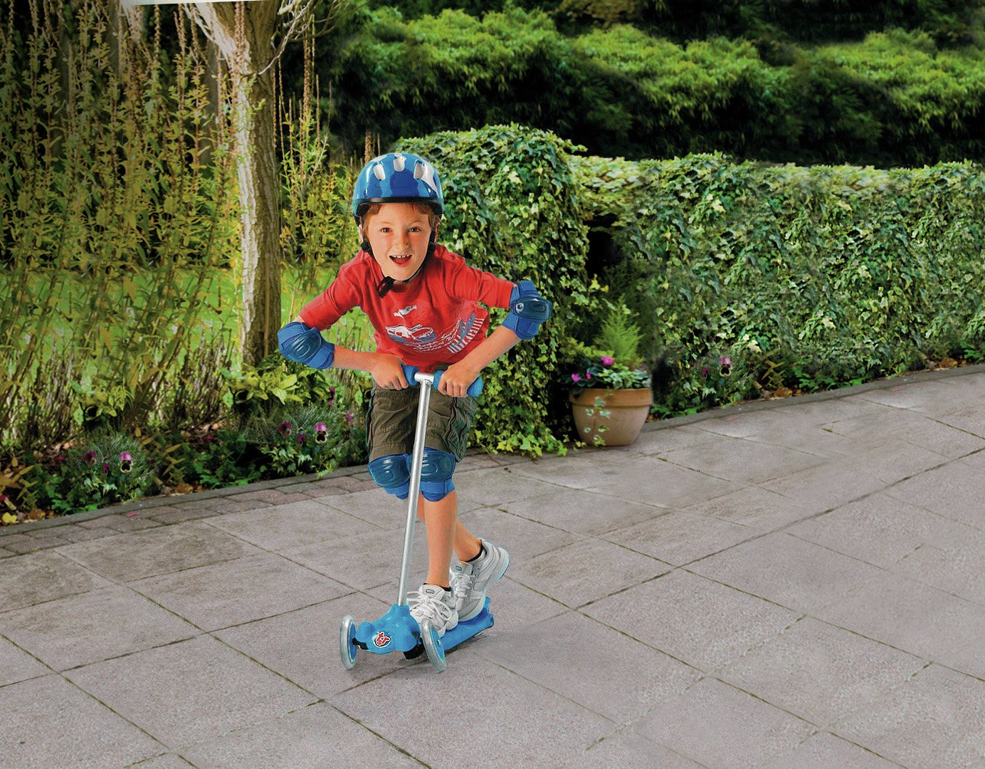 chad valley tilt and turn folding scooter pink