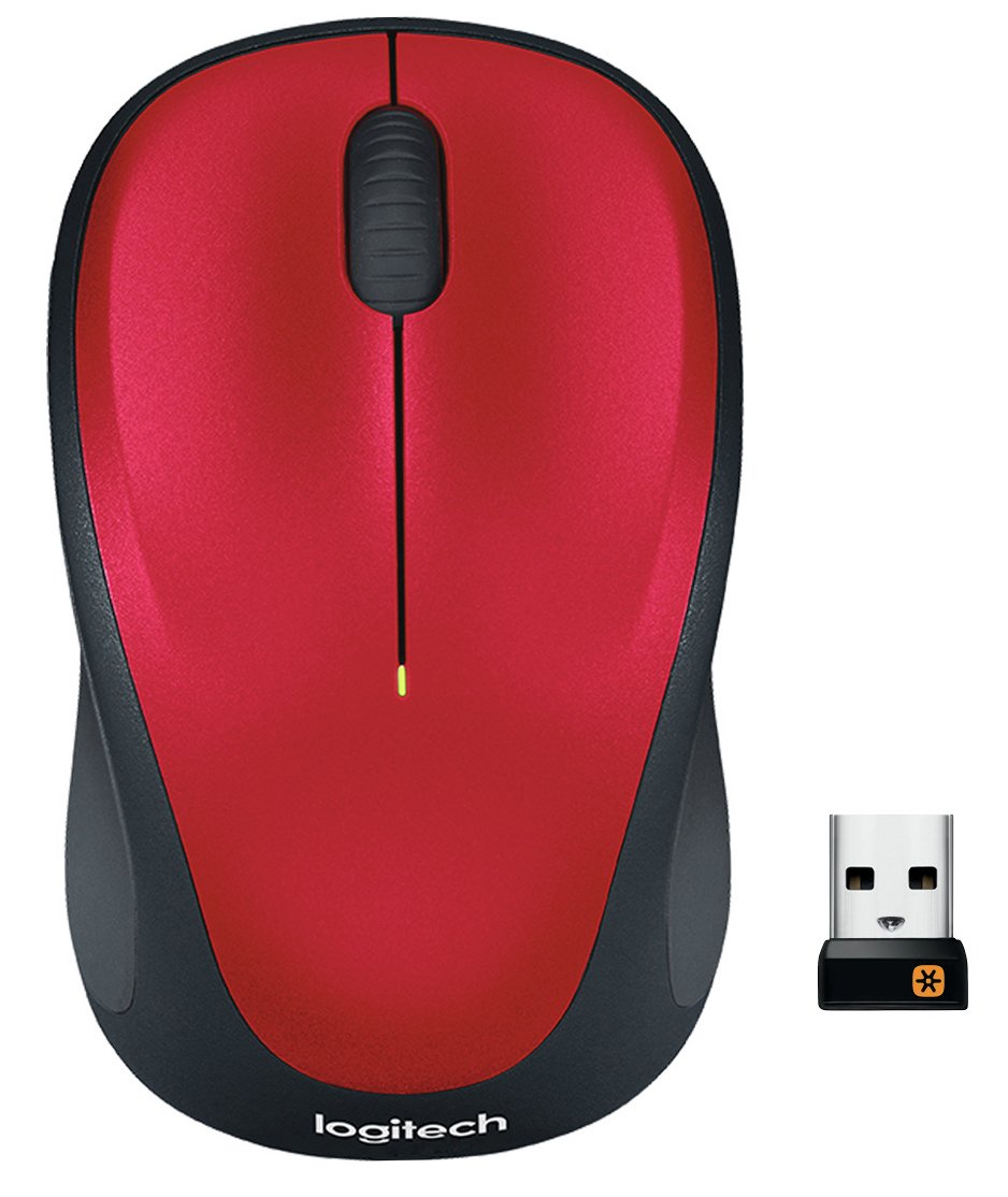 Logitech M235 Wireless Optical Mouse - Red